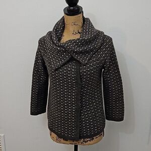Banana Republic gray & taupe wool/cashmere/alpaca blend sweater size Small